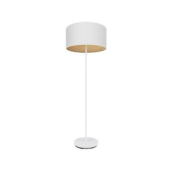 Pie Salon Tania 1xe27 Blanco/blanco-madera Clara 162x40x40 Cm