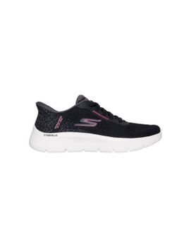 Zapatillas Skechers Slip-Ins Go Walk Flex Mujer Negro /Blanco Trim