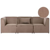sofa modular 3 plazas pana dos piezas seccionales esquina moderno beige arena lemvig