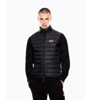 EA7 para hombre. 8NPQ06_PNGPZ Chaleco plegable Core Identity negro (XL), Casual, Poliéster