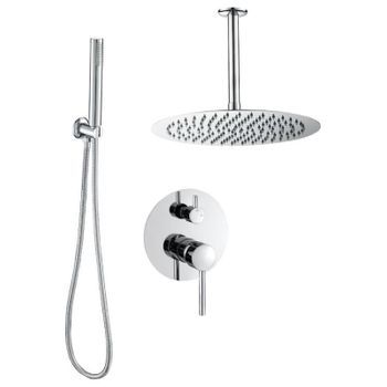 Conjunto De Ducha Empotrada Techo Monomando Sligo Ø 30cm Cromado