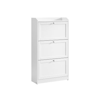 Mueble Zapatero 3 Compartimientos, Blanco Nube / 24 x 60 x 108 cm