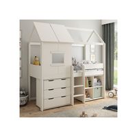 kids avenue ordi midi playhouse bed with storage cube and drawers