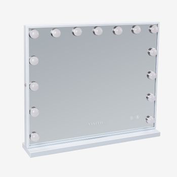 Espejo Maquillaje Con Luz Tocador Pared 58x46cm - Función Bluetooth