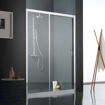 Puerta Corredera Nicho De Ducha 140 Cm En Cristal Liso | Fly