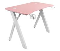 mesa de escritorio mars gaming mgd100rgbp blanco rosa acero 100 x 60 cm
