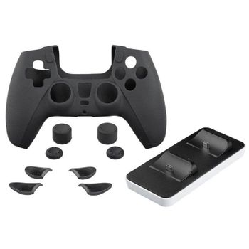 Indeca Controller PREMIUM PACK Cargador y Accesorios para PS5 USB-C Negro