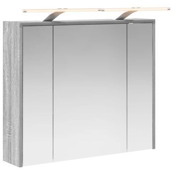 Armario Con Espejo De Baño | Mueble De Baño Gris Sonoma 73,5 X 16 X 62,5 Cm