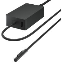 cargador microsoft w8y-00002 65w para surface puerto usb adicional negro