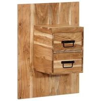 mesita de noche madera maciza de acacia 60x32x80 cm vidaxl