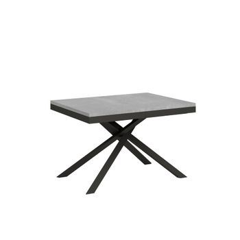 Mesa extensible 90x120/224 cm efecto madera, cemento