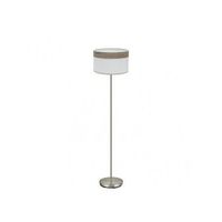pie salon cloe 1xe27 niquelblanca-madera gris 162x40x40 cm