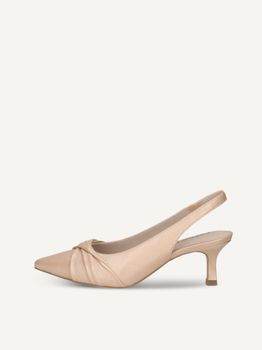 CAPRICE sling pumps, beige, made of Leather with Queenie, Size 41