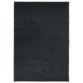 Alfombra De Pelo Corto Oviedo Negro 160x230 Cm Vidaxl