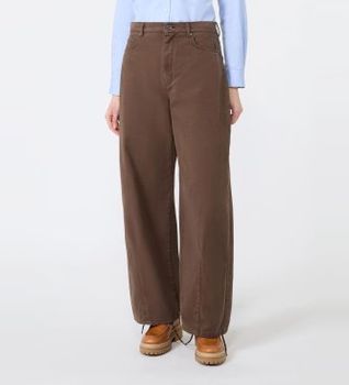 Weekend Max Mara para mujer. 2625136072650 Pantalón Ancho Wkdordine marrón (38), Casual, Algodón