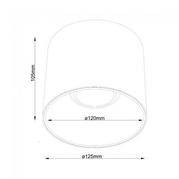 Foco de superficie alfa led dim (25w)