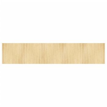Alfombra Rectangular Bambú Color Natural Claro 100x500 Cm Vidaxl