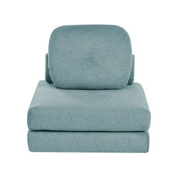 Sofá Cama Moderno Minimalista De Tela De 1 Plaza Puf Cama Individual Con Cojín Verde Menta Olden