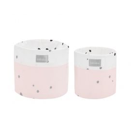 Cesta de guardería set de 2 uds - 22cm y 18cm Bear with me Rosa