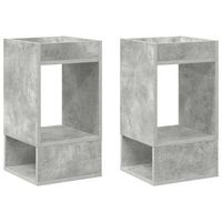 mesa auxiliar 2 uds gris concreto 30 x 30 x 56 cm vidaxl