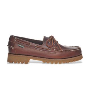 Sebago para hombre. 7001HU0 Náuticos de Piel Ranger Waxy marrón (43), Plano, 1 a 3cm, Cordones, Casual
