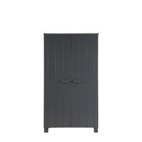 armario con 2 puertas y 5 baldas en madera antracita