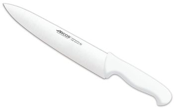Cuchillo cocinero de acero inoxidable nitrum de 250 mm mango blanco