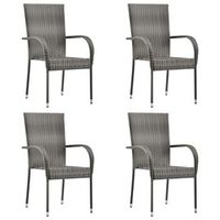 conjunto comedor jardin para jardin 5 uds  mueble jardin mesa y sillas gris