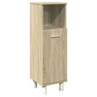 armario de bano madera ingenieria roble sonoma 305x30x95 cm vidaxl
