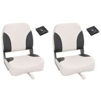 asiento plegable para barco juego de 2 con respaldo bajo vidaxl
