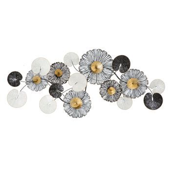 Panel Decorativo 3d En Metal Multicolor Cm 143x8,5x64