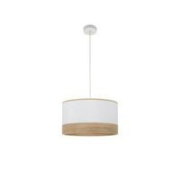 colgante olga 1xe27 blancoblanco-madera clara regx40x40 cm