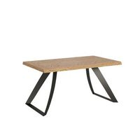 mesa fija 90x160 cm tabira roble descortezado patas antracita