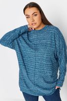 yours jersey suave azul costura frontal mujer curvy y tallas grandes yours