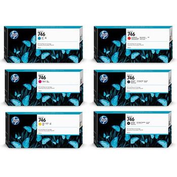Original Multipack HP DesignJet Z9+dr 44-in Printer Ink Cartridges (6 Pack) -P2V78A