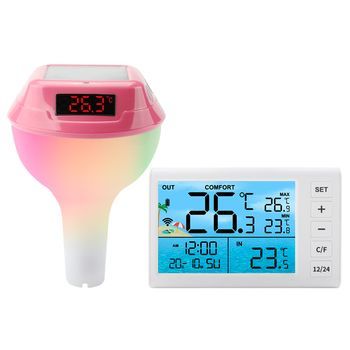 Termómetro Flotante Para Piscina Con Pantalla Led, Ts-pl01