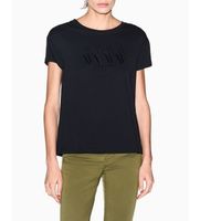 ax armani exchange para mujer xw002290af17172uc001 camiseta cut negro m casual algodon manga corta