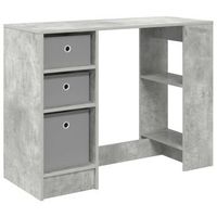 escritorio  mesa de trabajo gris concreto 100 x 40 x 75 cm madera de ingenieria