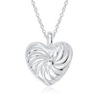 cadena de plata 925 con medallon en forma de corazon