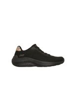 zapatillas skechers bobs squad waves-current look mujer negro knit