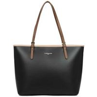 lancaster bolsa bolso tote hombro con cremallera l smooth negro - nude - vison para mujer