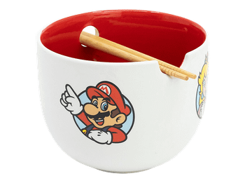 Cuenco - Sherwood Super Mario Ramen, Con palillos, 500 ml
