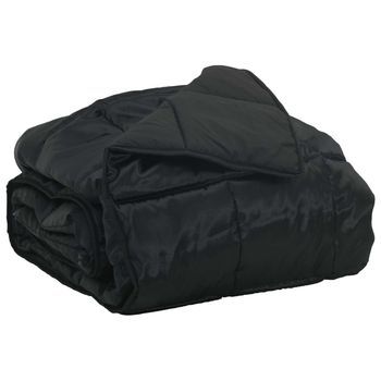 Edredón | Duvet De Verano Negro 220 X 240 Cm Satén Y Microfibra
