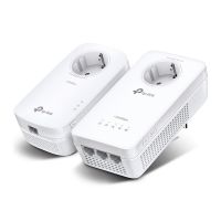 kit adaptador powerline tp-link tl-wpa1300p 1300 mbits wi-fi 5 gigabit passthrough