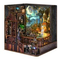 exploracion magica book nook de madera diseno 3d realista marco luminoso con fondo intercambiable 175x175x20 cm color multicolor