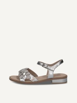 CAPRICE Heeled sandal, metallic, made of Leather with Block heel, Size 38