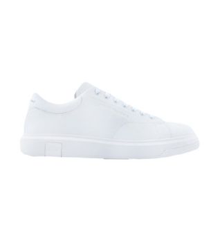 A|X Armani Exchange para hombre. XUX123XV53400152 Zapatillas de Piel Action blanco (44), Plano, Cordones, Casual