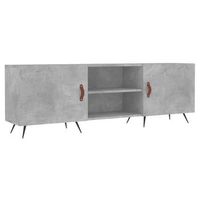 mueble de tv madera de ingenieria gris hormigon 150x30x50 cm vidaxl