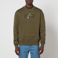 maison kitsune flowers cotton-jersey sweatshirt - s