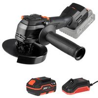 dnipro-m amoladora angular dga-204sbc 20v brushless disco 125 mm 6 velocidades 4000-9200 rpm corte desbaste y pulido bateria 4ah y cargador